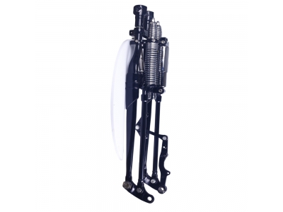 Inline Spring Fork Assembly Black with Chrome Spring