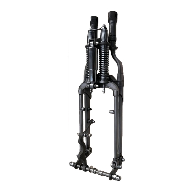 Raw Metal Finish Inline Spring Fork Assembly