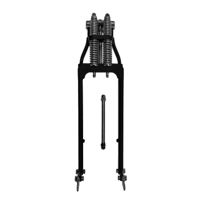 Retro spring fork 2 inches Over Front End Black/Chrome