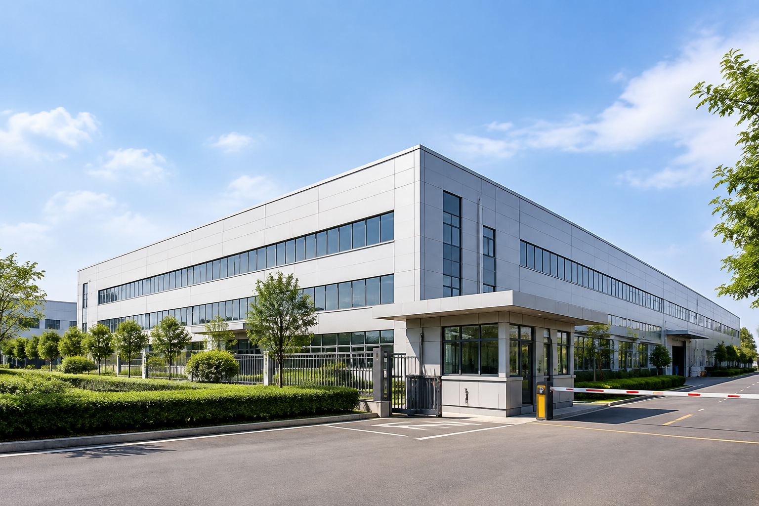 Exterior view of the Apes Technology factory building