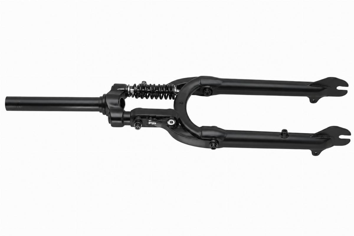 20 inch digger spring fork assembly black finish side view