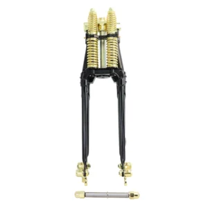Aftermarket Replacement 22″ Springer Fork Kit Black with Brass Accents