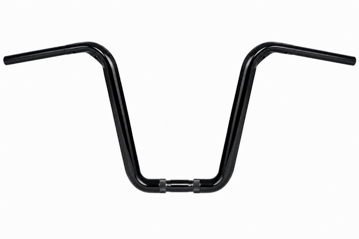 ape hanger handlebar for harley-davidson black finish side view