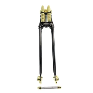 24″ Springer Fork Kit Black with Brass Accents – Single Piece Order