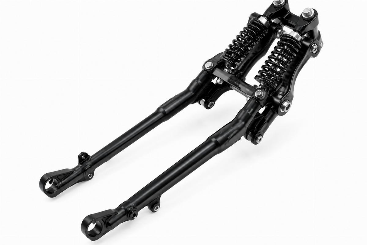 black springer fork rocker set black finish view