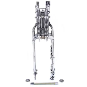 Chrome Complete Inline Spring Fork Assembly Stock Length – Fits FLSTS