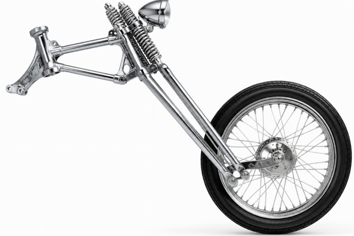 Chrome custom springer front end assembly side profile