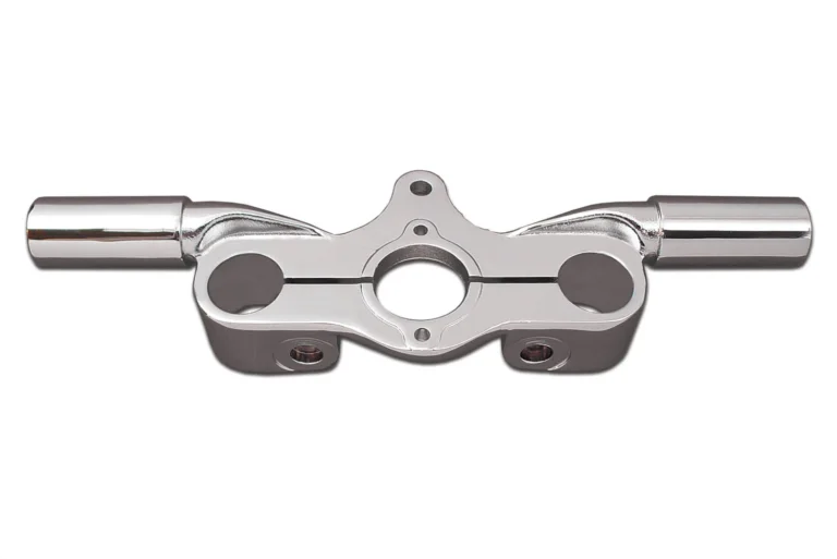 Chrome Forged Inline Top Triple Tree – Fits Custom Spring Forks