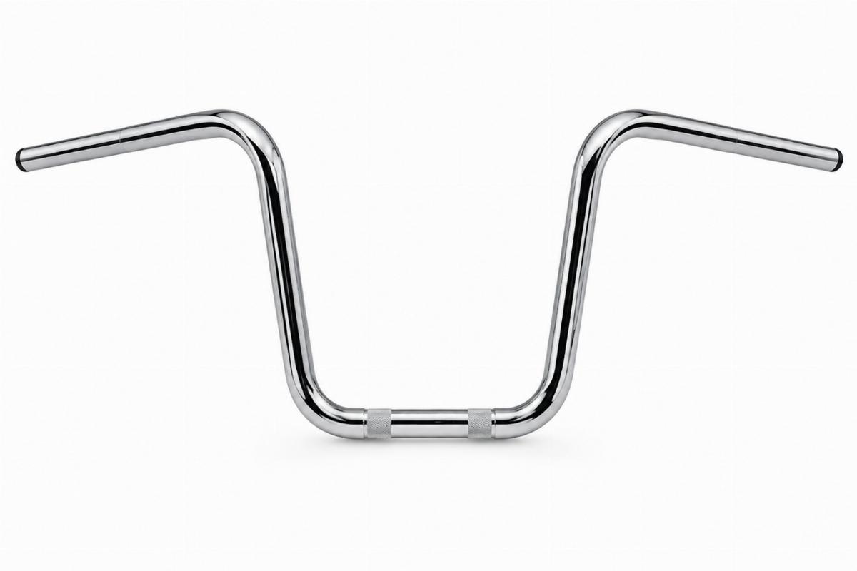 Chrome plated oversize handlebars for most models front view