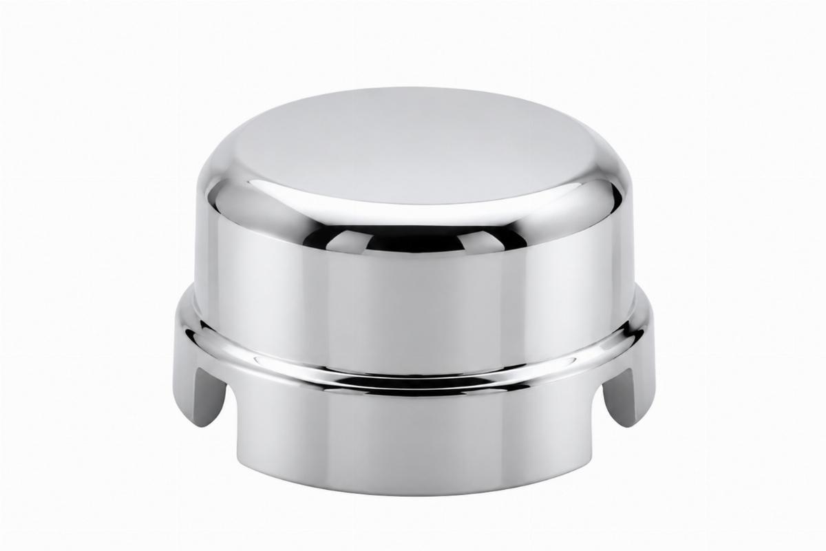 Chrome plated stem nut cover for fxwg fxst front view