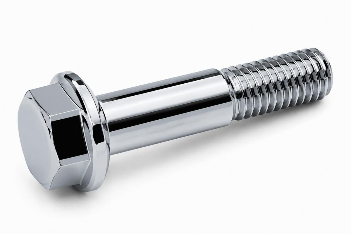 Chrome plated triple clamp pinch bolt for big twin front end hardware