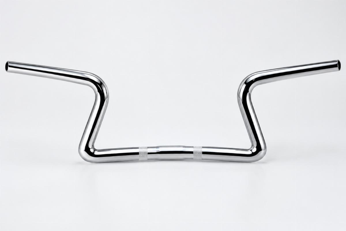Chrome plated Z style handlebars for custom use showing smooth surface
