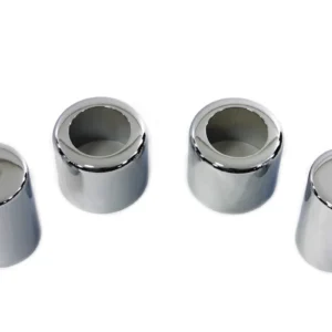 Chrome Spring Fork Spring Cover Set Upper and Lower – Fits Spring Fork Assembly