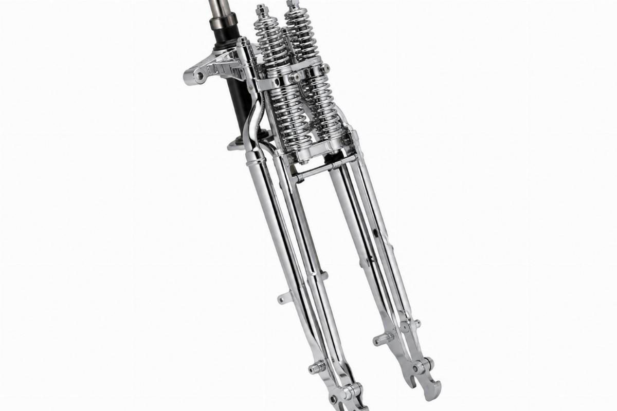 Chrome springer fork assembly for fxst fully assembled view