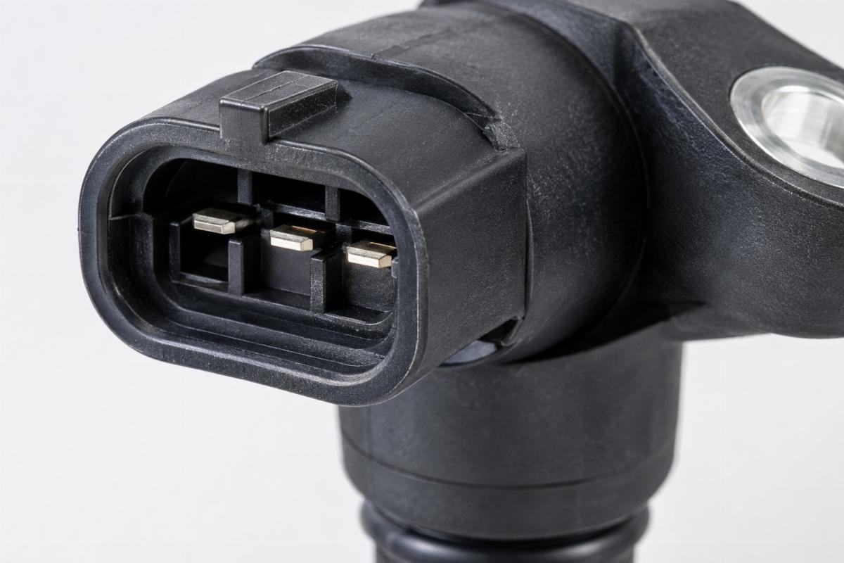 Close up of the electrical connector on the speedometer sensor