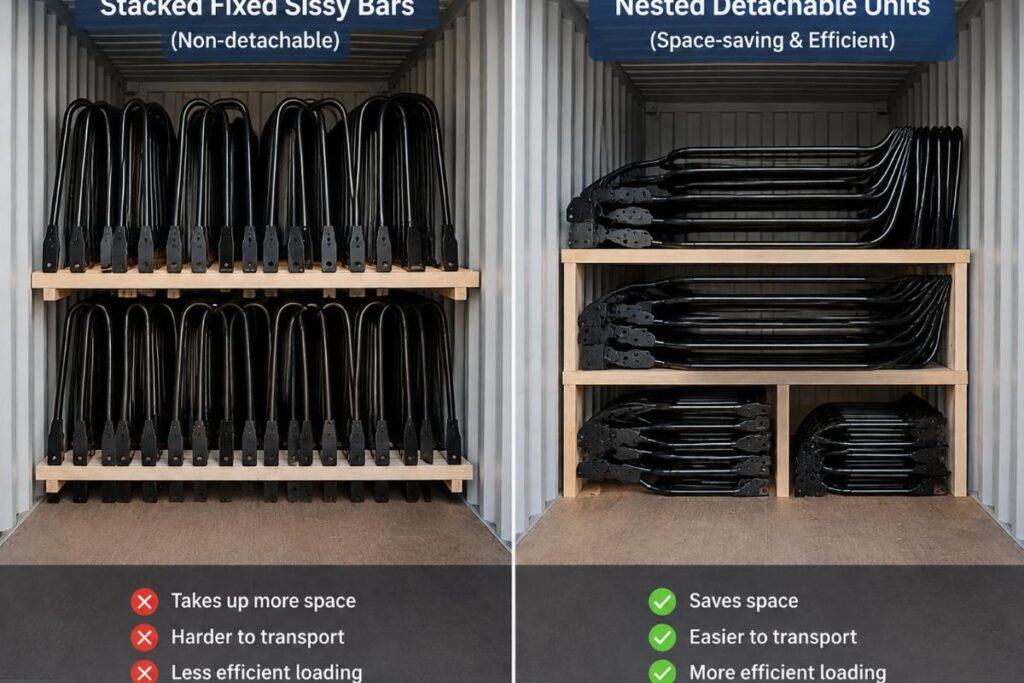 Wholesale Detachable vs Fixed Sissy Bars Pros and Cons