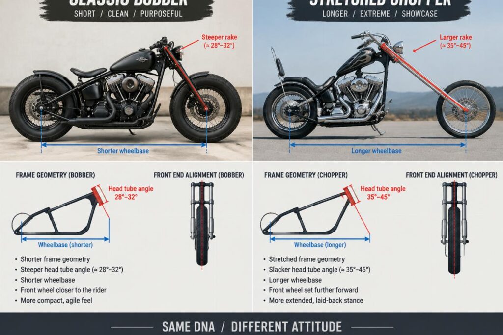 Bobber vs Chopper Parts: Style Differences and Key Parts Wholesale