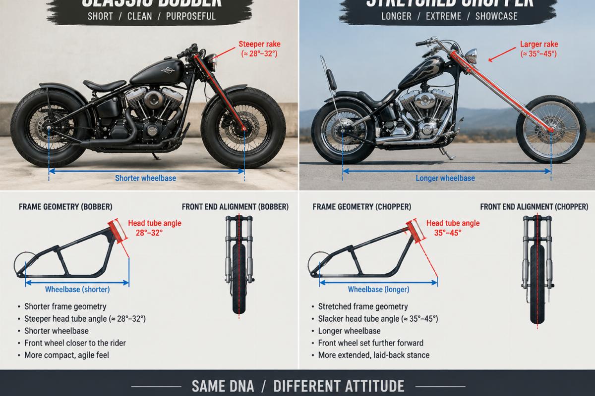 Bobber vs Chopper Parts: Style Differences and Key Parts Wholesale