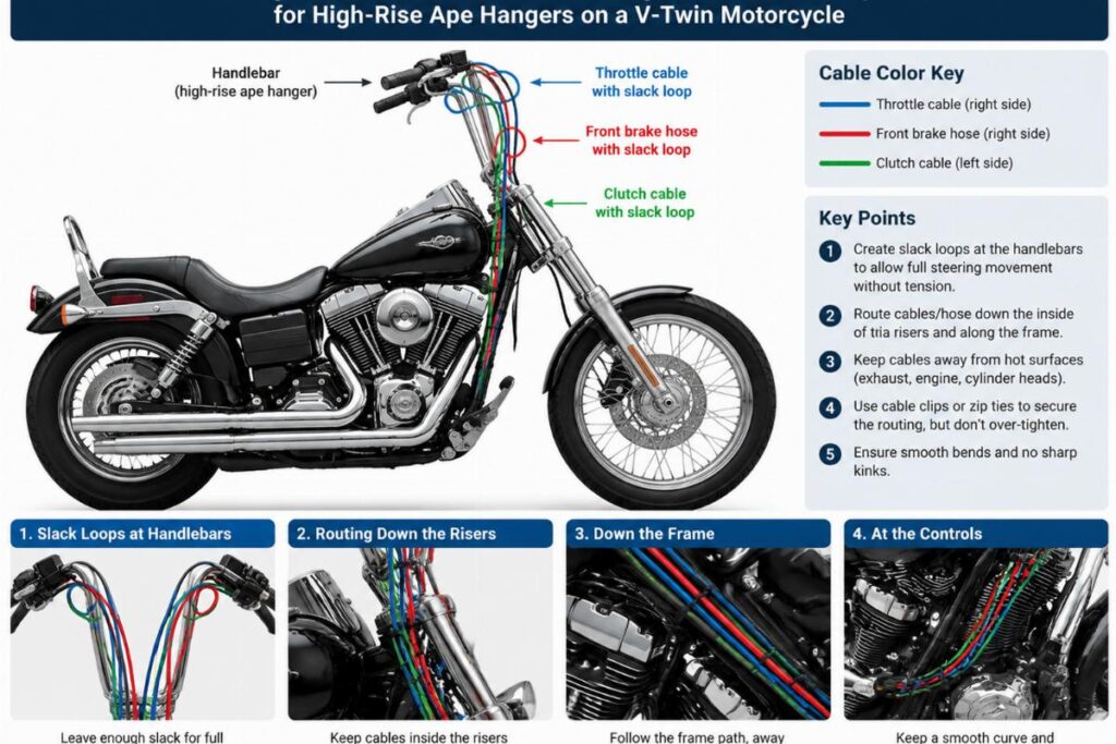 How to Install Ape Hangers: Cables, Wiring and Brakes Wholesale