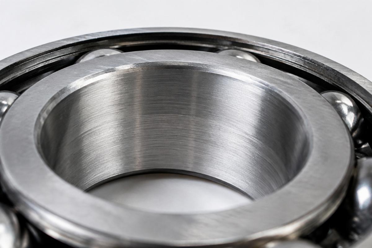 English alt describing a close-up of the bearing race inner diameter and machining marks