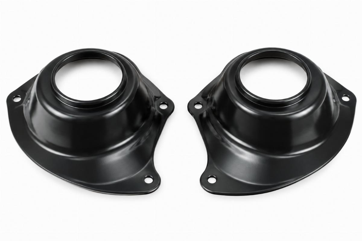 Fork stem dust shield covers for harley davidson stamped steel pair view