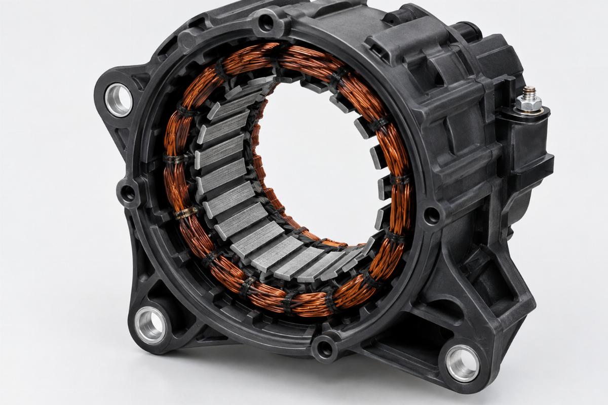 Molded housing of 22 AMP alternator stator