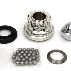 Nickel Spring Fork Cone Nut Kit for Big Twins