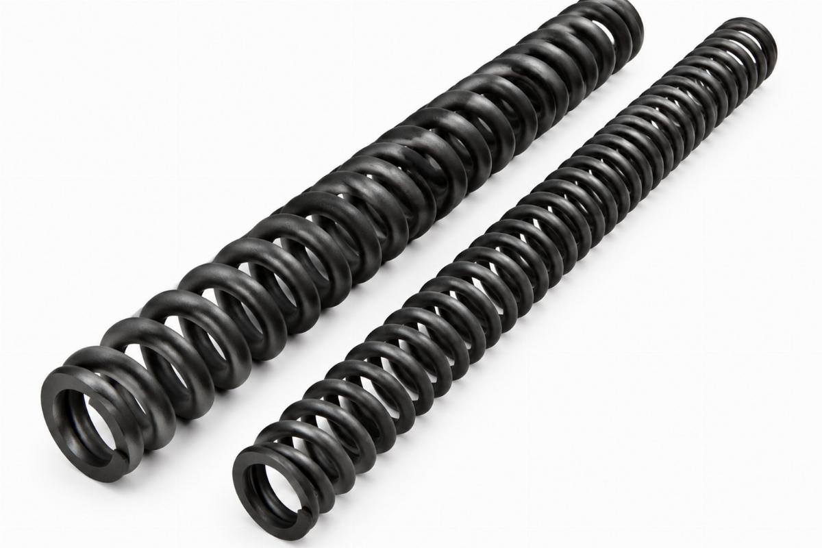 Parkerized inner and outer springs for springer fork springs for custom springers