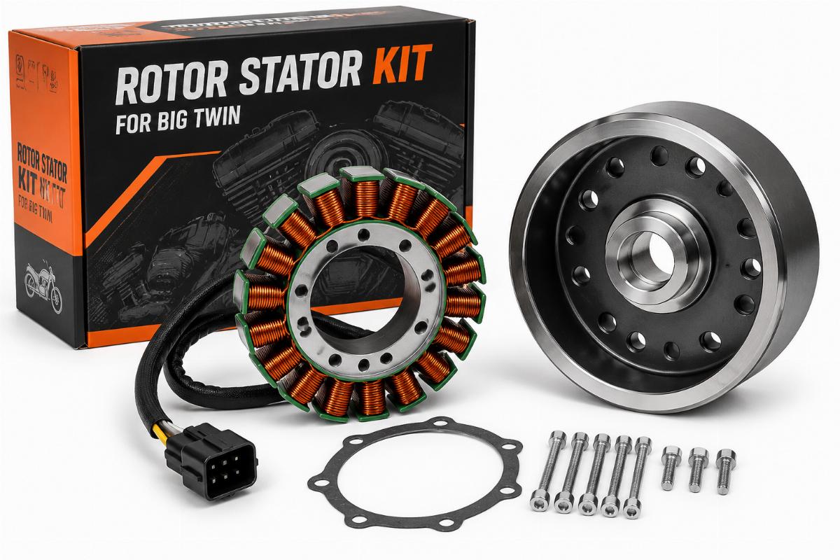 rotor stator kit for big twin packaging and components
