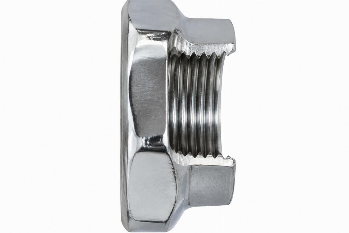 Side view of top crown nut for springer front ends showing thread profile