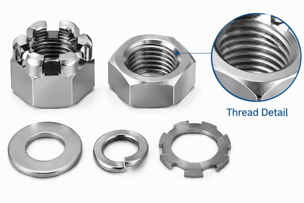 top crown nut set for springer front ends thread detail