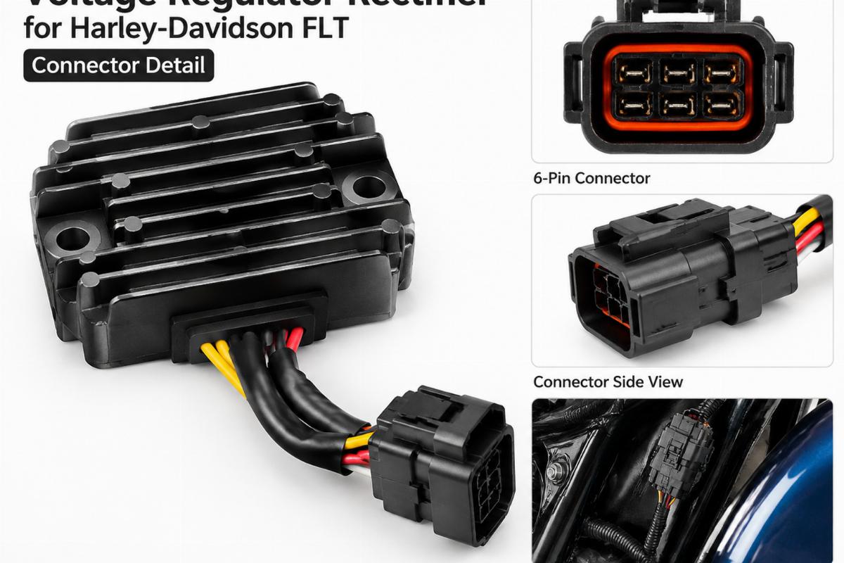 voltage regulator rectifier for harley-davidson flt connector detail